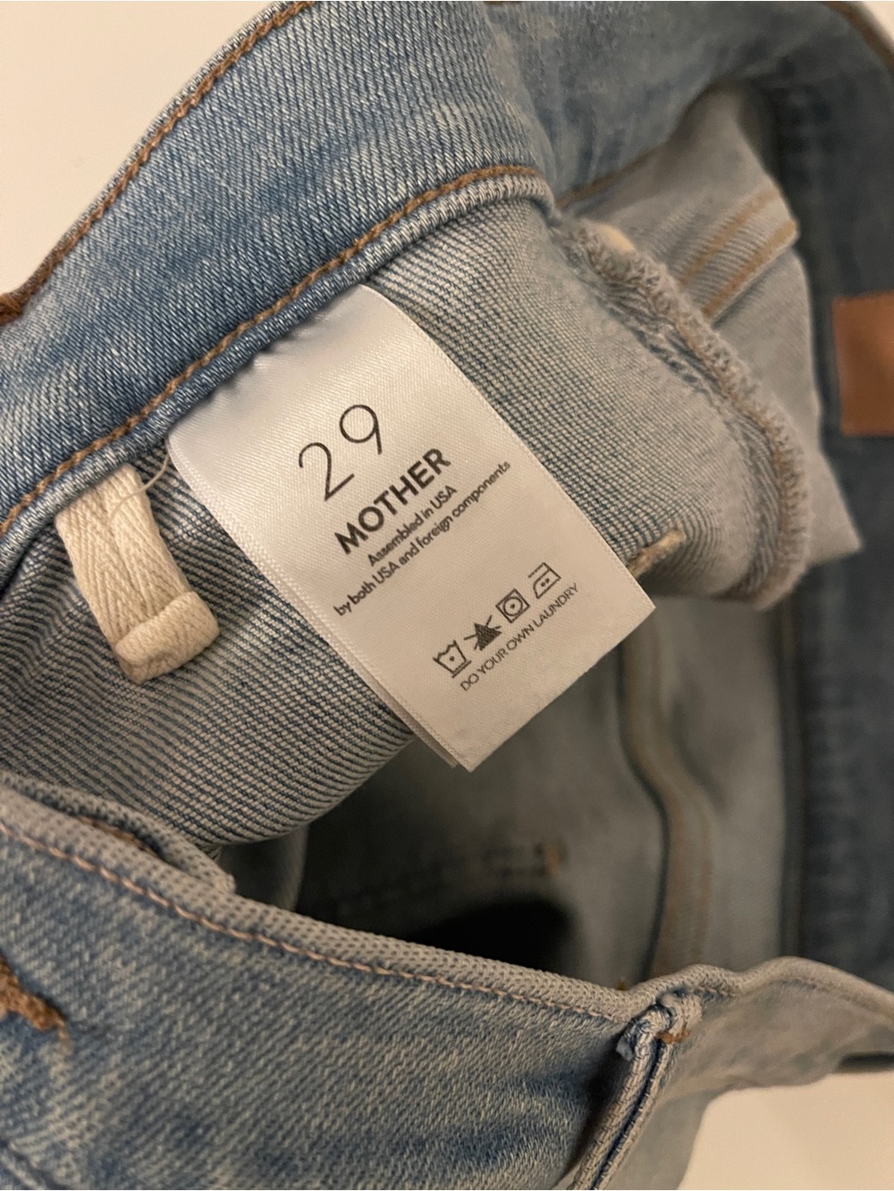 MOTHER Light Blue Wide Leg Crop Jeans Size 29 - Picture 11 of 11